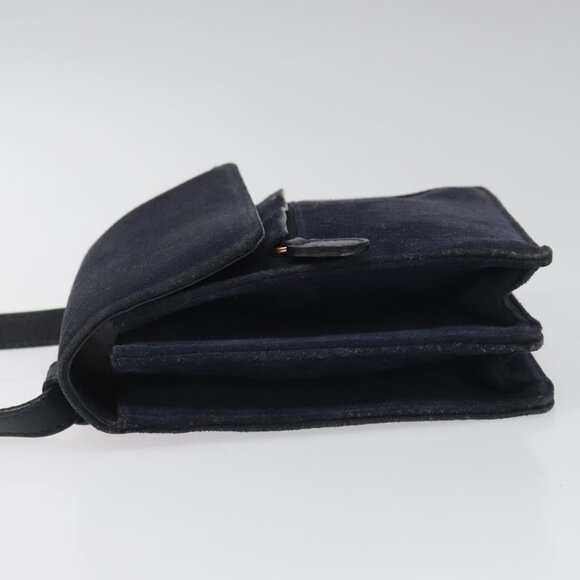 GUCCI Shoulder Bag Suede Navy Auth - Picture 5 of 16